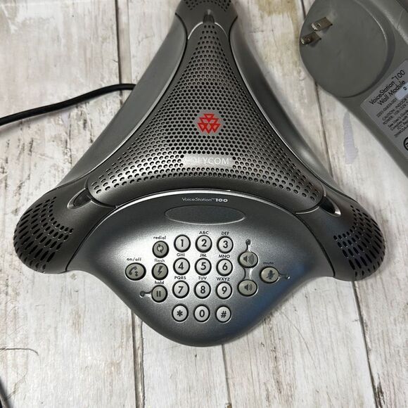 Polycom VoiceStation 100 Analog Business Conference Phone w/ Wall Power Module - Picture 3 of 9